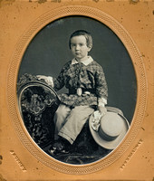 Jeremiah Gurney Daguerreotype - Young Boy Sporting Plaid Tunic & Hat