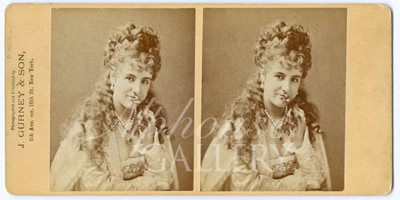 J Gurney & Son Stereoview of Actress Adelaide Neilson 1848-1880