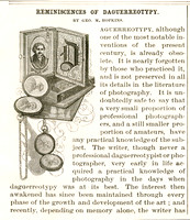 Scientific American- January 22, 1887,  Reminiscences of Daguerreotypy