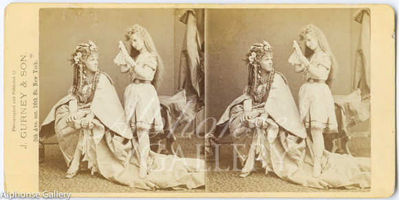 J Gurney & Son Stereoview of Samuel B Villa and his wife Agnes Wallace