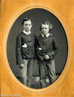 Jeremiah Gurney Daguerreotype - Half Plate Standing Brothers