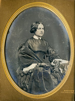 Jeremiah Gurney Daguerreotype - Quarter Plate, Woman With Lace Gloves