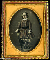 4th Plate Gurney Daguerreotype Girl Standing on Chair