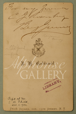 Cabinet card of Benjamin Gurney