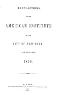 1850 Transactions of the American Institute