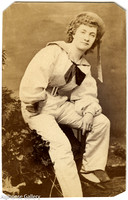 Kitty Blanchard as William - Carte Imperiale - cut down to CDV size
