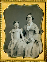Jeremiah Gurney Daguerreotype - Mother and Daughter With Silk Swatch