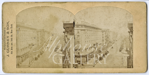J Gurney Stereoview of The Astor House on Broadway