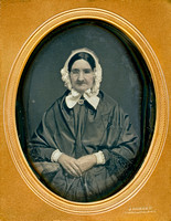 Jeremiah Gurney Daguerreotype Quarter Plate-Elderly Quaker Woman with Spectacles