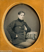 Jeremiah Gurney Daguerreotype - 6th Plate Young Man in Napoleon Pose