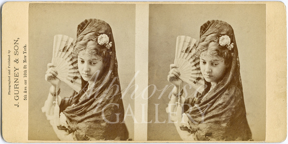 J Gurney & Son Stereoview of Ella Maria Dietz Clymer