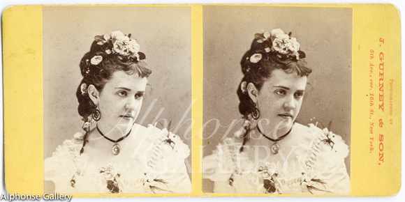 J Gurney & Son Stereoview of Madeline Henriques 1841-1929