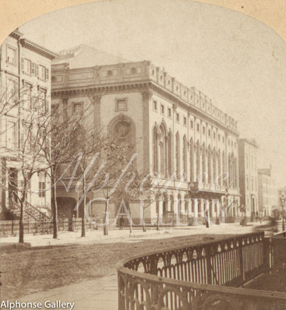 J Gurney & Son Stereoview of The Academy of Music at 14th Street NOT AT ALPHONSE GALLERY