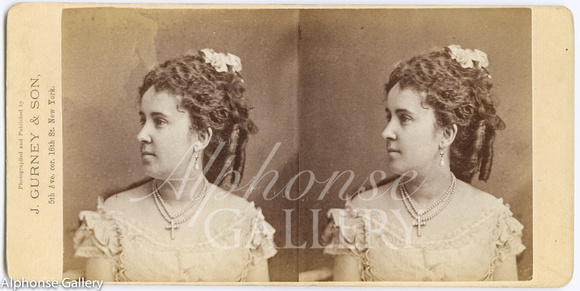 J Gurney & Son Steroview of Clara Louise Kellogg 9 Jul 1842- 13 May 1916