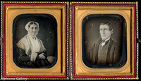 Jeremiah Gurney 6th Plate Daguerreotypes of Daniel E Bedell (1800-1856) and Marian Bedell Gurney (1799-1887)