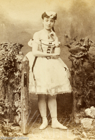 Ballet dancer in The White Fawn, 1868 Stereoview by J Gurney & Son