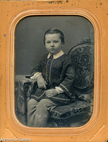 J Gurney 4th plate daguerreotype of young boy