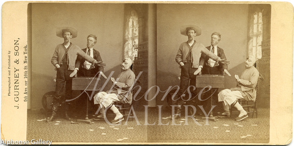 The Heathen Chinee stereoview by J Gurney & Son No 6