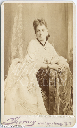 16 year old American Soprano Maria Van Zandt 8 Oct 1858-31 Dec 1919 CDV by Benjamin Gurney