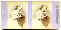 J Gurney & Son stereoview of Maggie Mitchell, c 1867