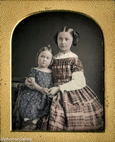 J Gurney 4th Plate Daguerreotype of Augusta and Mary Jay.  May 1848