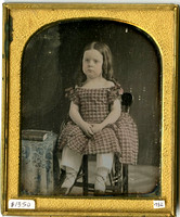 1847 4th plate (4.125" t) in Gurney child chair-same table covering as Jay children. Bruce Lundberg