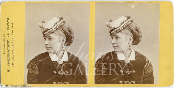 J Gurney & Son Stereoview of Elise Holt 1847-1873 Burlesque Actress