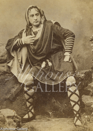 J Gurney & Son Stereoview of Edwin Booth as Hamlet 1870