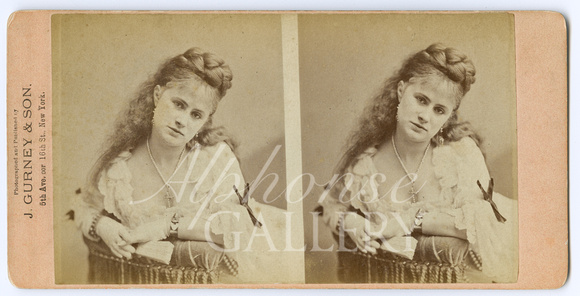 J Gurney & Son Stereoview of Alice Dunning Lingard