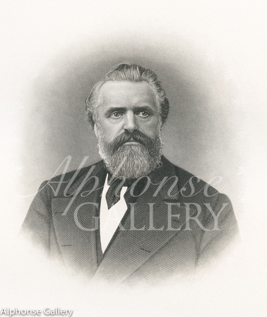 Dexter Arnold Hawkins, 1877 steel engraving - founder of Hawkins, Delafield and Woods
