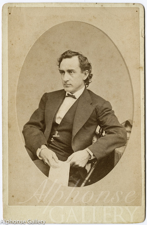 actor Edwin Booth by J Gurney & Son sitting in George Hunzinger chair