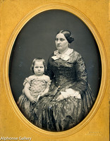 Jeremiah Gurney Half Plate Daguerreotype of Mother and Child