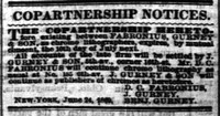 24 June 1869  Fabronious / Gurney Partnership Dissolved