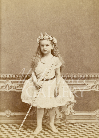 J Gurney & Son Stereoview of child actress Little Belle from Mary Little Fairy